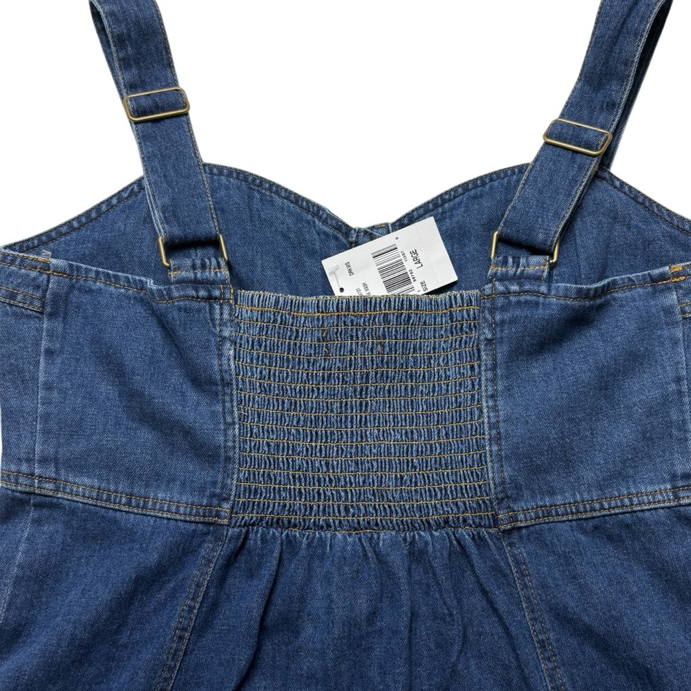 NWT KUT from the Kloth Emiko Sweetheart Denim Mini Dress Dark Wash Size L - Picture 6 of 15